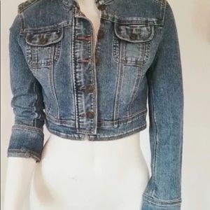 Denim Jean Cropped Jacket Juniors G13